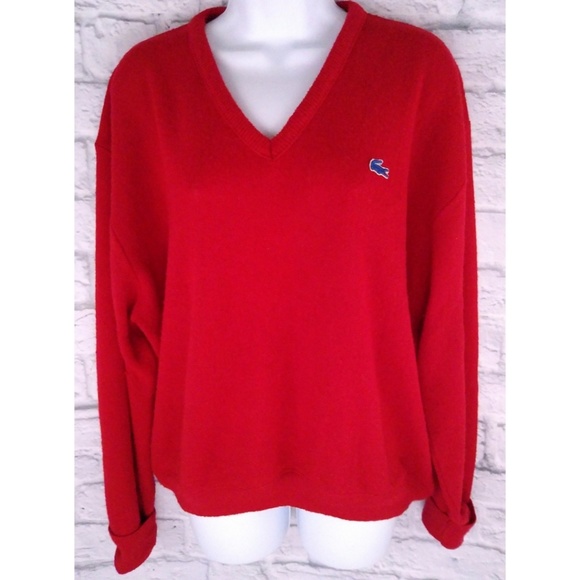 Lacoste Sweaters - Vintage Lacoste Izod Alligator V Neck Sweater XL